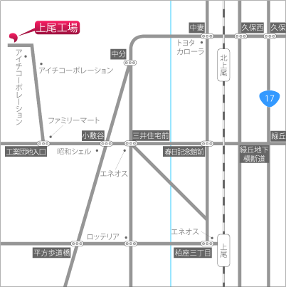 ㈱篠原　上尾工場　地図